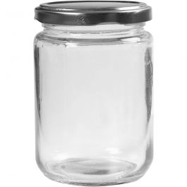 Syltburkar, H: 11 cm, Dia. 7,5 cm, 370 ml, transparent, 6 st./ 1 förp. [HOB-55911]
