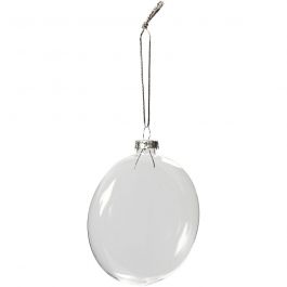 Glaskula, Dia. 8 cm, tjocklek 2,1 cm, 6 st./ 1 förp. [HOB-55951]