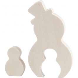 2i1 figur, snögubbar, H: 4,5+11,5 cm, D: 1,2 cm, B: 3+6,5 cm, 1 set [HOB-56156]