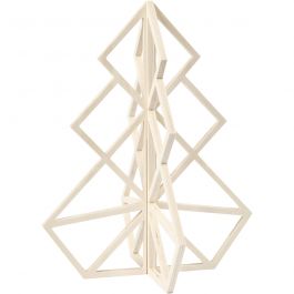 3D Julgran, H: 40 cm, B: 32 cm, 1 st. [HOB-56174]