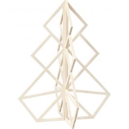 3D Julgran, H: 60 cm, B: 48 cm, 1 st. [HOB-56175]