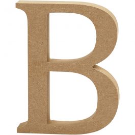 Bokstav, B, H: 13 cm, tjocklek 2 cm, 1 st. [HOB-56311]