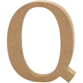 Bokstav, Q, H: 13 cm, tjocklek 2 cm, 1 st. [HOB-56326]
