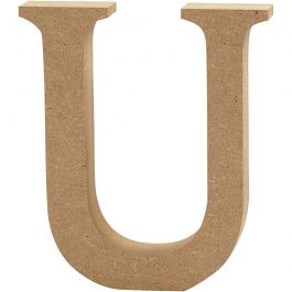 Bokstav, U, H: 13 cm, tjocklek 2 cm, 1 st. [HOB-56330]