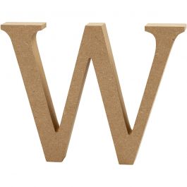Bokstav, W, H: 13 cm, tjocklek 2 cm, 1 st. [HOB-56332]