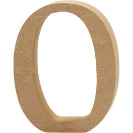Träsiffra, 0, H: 13 cm, tjocklek 2 cm, 1 st. [HOB-56338]