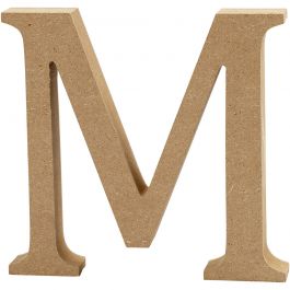 Bokstav, M, H: 8 cm, tjocklek 1,5 cm, 1 st. [HOB-56372]