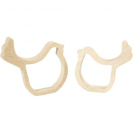 Kycklingar, H: 13 cm, D: 2 cm, B: 13 cm, 2 st./ 1 förp. [HOB-56434]