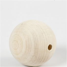Träpärlor, Dia. 60 mm, Hålstl. 9 mm, 3 st./ 1 förp. [HOB-56680]