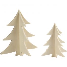 3D julgranar, H: 13+18 cm, 2 st./ 1 förp. [HOB-56712]