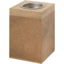 Värmeljusstake, H: 10 cm, stl. 7x7 cm, 1st./ 1 st. [HOB-56718]
