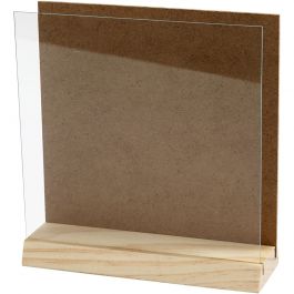 3D platta med glas, stl. 15x15 cm, 1 set [HOB-56746]