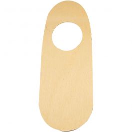 Dörrskylt med hål, H: 25 cm, B: 10 cm, 1 st. [HOB-577090]