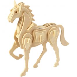3D konstruktionsfigur, Häst, stl. 18x4,5x16 cm, 1 st. [HOB-57856]