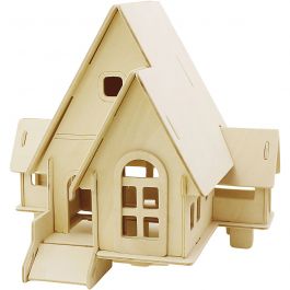 3D Konstruktionsfigur, Hus med ramp, stl. 22,5x17,5x20,5, 1 st. [HOB-57874]