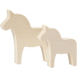 Häst, H: 8+10 cm, B: 7+9,5 cm, tjocklek 1,8 cm, 2 st./ 1 förp. [HOB-57922]