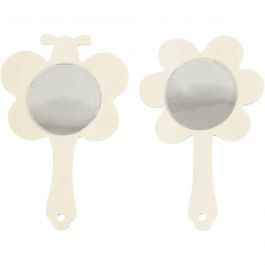 Handspegel, H: 13,9 cm, B: 9 cm, 2 st./ 1 förp. [HOB-57950]