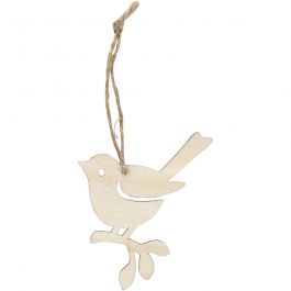 Fågel, H: 9 cm, B: 6,5 cm, 5 st./ 1 förp. [HOB-57969]