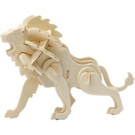 3D konstruktionsfigur, lejon, stl. 18,5x7x7,3, 1 st. [HOB-580506]