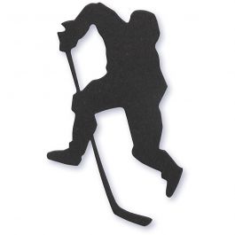 Kartongetiketter, ishockeyspelare, stl. 54x64 mm, svart, 10 st./ 1 förp. [HOB-586030]