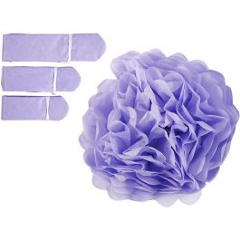 Papperspompomer, Dia. 20+24+30 cm, 16 g, lila, 3 st./ 1 förp. [HOB-590005]