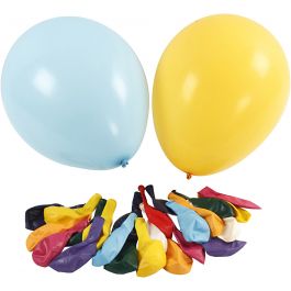 Ballonger, Dia. 43 cm, mixade färger, 50 st./ 1 förp. [HOB-59126]