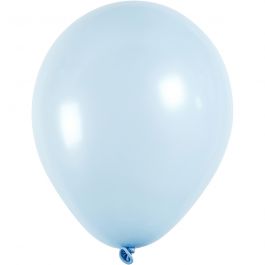 Ballonger, runda, Dia. 23 cm, ljusblå, 10 st./ 1 förp. [HOB-59161]