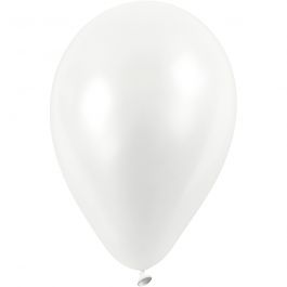 Ballonger, Dia. 23 cm, vit, 10 st./ 1 förp. [HOB-592001]