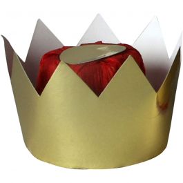 Drottningkrona, H: 7 cm, Dia. 9 cm, guld, 1 st. [HOB-59230]