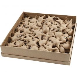 Juldekorationer, stl. 5+8 cm, 120 st./ 1 förp. [HOB-59235]