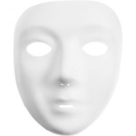 Helmasker, H: 17,5 cm, B: 14 cm, vit, 12 st./ 1 förp. [HOB-59244]