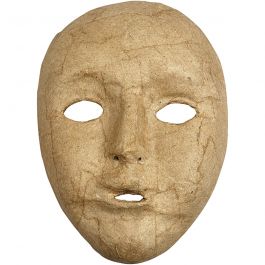 Helmasker av papier-maché, H: 17,5 cm, B: 12,5 cm, 1 st. [HOB-592520]