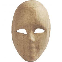 Helmasker av papier-maché, H: 23 cm, B: 16 cm, 1 st. [HOB-592560]