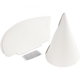 Kartongstrut, H: 23 cm, Dia. 16,5 cm, 230 g, vit, 10 st./ 1 förp. [HOB-59265]
