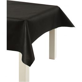 Bordsduk i Tygimitation, B: 125 cm, 70 g, svart, 10 m/ 1 rl. [HOB-594002]