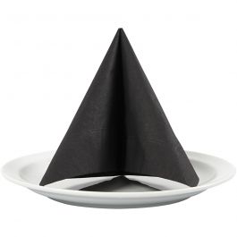 Servetter, stl. 33x33 cm, svart, 20 st./ 1 förp. [HOB-599002]