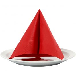 Servetter, stl. 33x33 cm, röd, 20 st./ 1 förp. [HOB-599003]