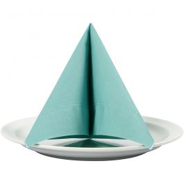 Servetter, vit baksida, stl. 33x33 cm, ljusturkos, 20 st./ 1 förp. [HOB-599016]