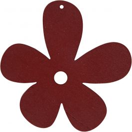 Blommor, stl. 57x51 mm, tjocklek 2 mm, vinröd, 10 st./ 1 förp. [HOB-599303]