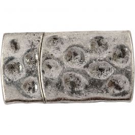 Magnetlås, stl. 7x29 mm, Hålstl. 3x10 mm, antiksilver, 1 st. [HOB-600010]
