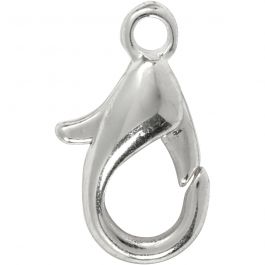 Karbinhake, L: 10 mm, försilvrad, 100 st./ 1 förp. [HOB-600121]