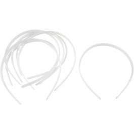 Diadem, B: 8 mm, vit, 20 st./ 1 förp. [HOB-60080]
