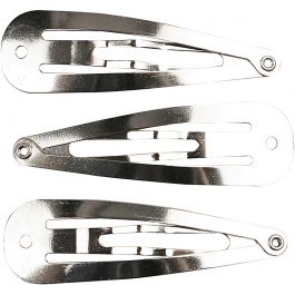 Hårspännen, L: 45 mm, B: 14 mm, försilvrad, 10 st./ 1 förp. [HOB-600991]