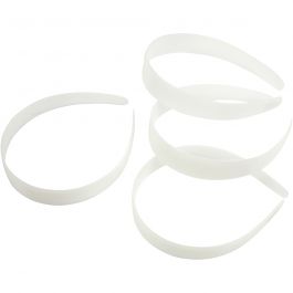 Diadem, B: 25 mm, vit, 5 st./ 1 förp. [HOB-601051]