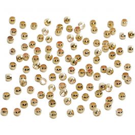 Wireklämmor, Dia. 2 mm, guld, 100 st./ 1 förp. [HOB-60106]