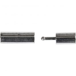 Magnetlås, stl. 3x14 mm, Hålstl. 2 mm, försilvrad, 40 st./ 1 förp. [HOB-60132]