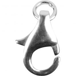 Karbinlås, sterlingsilver, L: 11 mm, 5 st./ 1 förp. [HOB-60830]