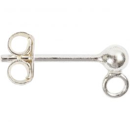 Öronstickare, L: 13 mm, silver, 10 st./ 1 förp. [HOB-60844]