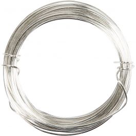 Försilvrad tråd, tjocklek 0,8 mm, försilvrad, 6 m/ 1 rl. [HOB-61008]