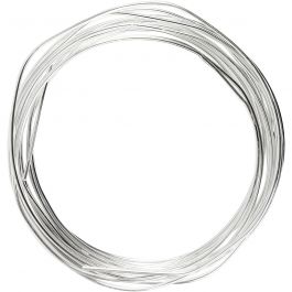 Försilvrad tråd, tjocklek 1,2 mm, försilvrad, 3 m/ 1 rl. [HOB-61012]